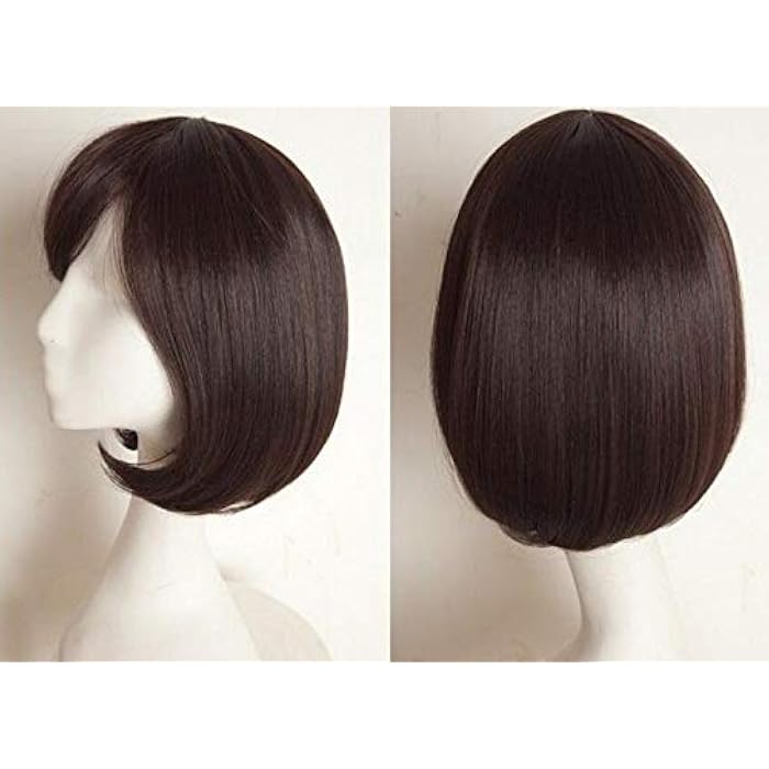 DILLARDS Summer Style Short Inclined Bangs Brown Wigs For Women -H150 - Image 5